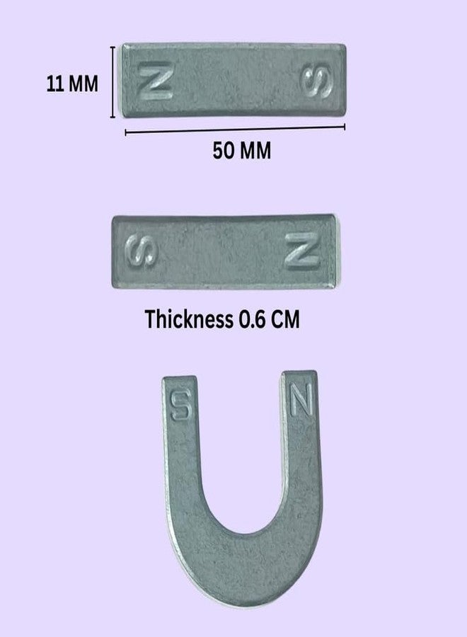 ESPtronics مجموعة مغناطيسات ESPtronics، قطعتان بطول 50 مم، مع مغناطيس على شكل حرف U، وعلامات القطب الشمالي والجنوبي، للمشاريع، مجموعة تجارب علمية تعليمية لطلاب المدارس، للاستخدام في الفصول الدراسية والمختبرات، مغناطيسية - Image 3